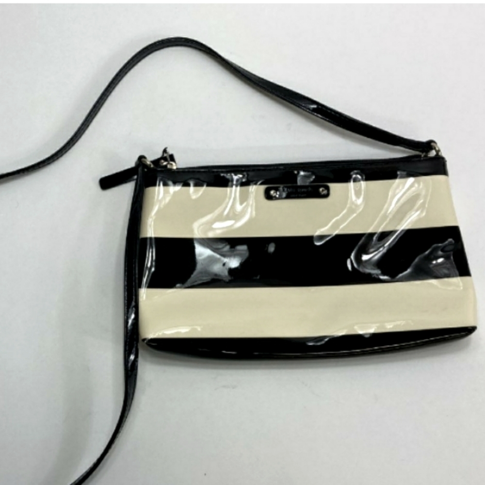 Kate Spade Cream & Black Stripe Purse
